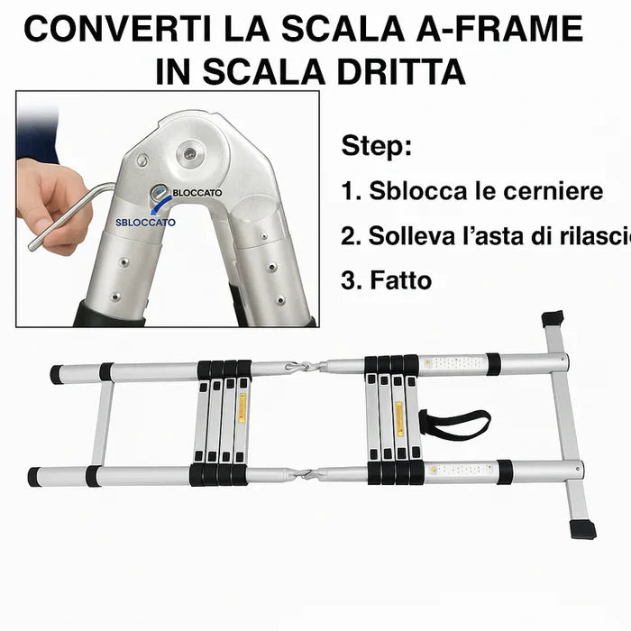 Scala Telescopica 5M in Alluminio